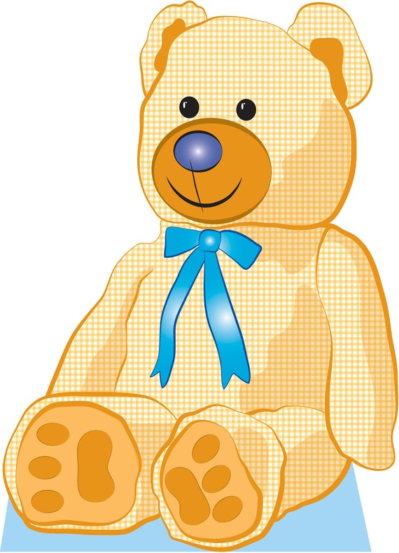 Teddy Bear Cardboard cutout prop for baby shower birthday | Etsy