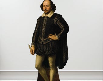 William Shakespeare Cardboard Cutout Historical Figure Standee Theater Prop