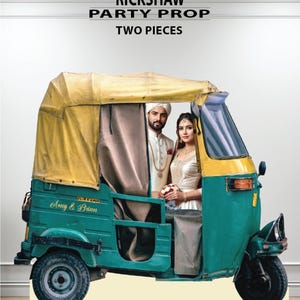 Rickshaw Cardboard Cutout Photo Booth Prop Wedding Backdrop