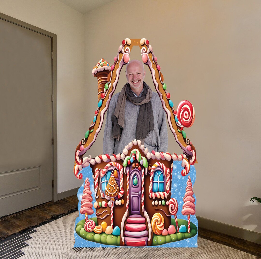 Gingerbread House Cardboard Cutout Party Prop 72 Inches Tall X 43