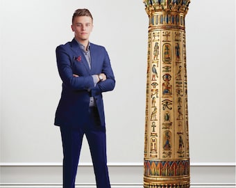 Egyptian Column Cardboard Cutout Prop Ancient Pillar Standee Stage Decor