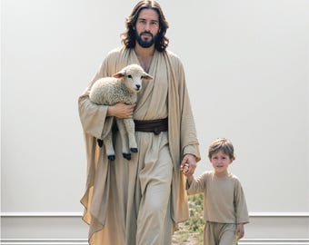 Jesus Cardboard Cutout Good Shepherd Sunday School Bible School Prop Standup