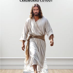 Jesus Walking on Water Cardboard Cutout Religious Prop