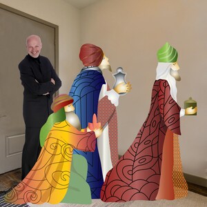 Three Wise Man Cardboard Cutouts, Three Individual Free Standing Props ...