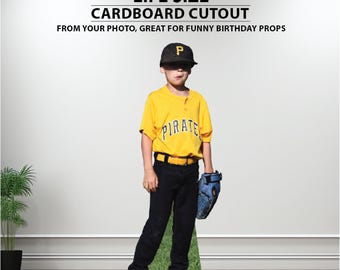 Custom Life Size Standup Cutouts from any high resolution image, easel on the back so it will stand