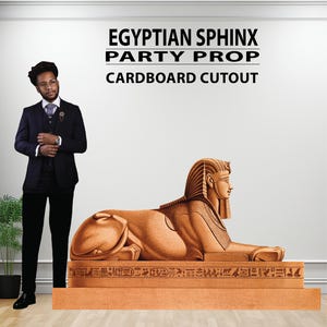 Egyptian sphinx cardboard cutout, with easel on the back so it will stand
