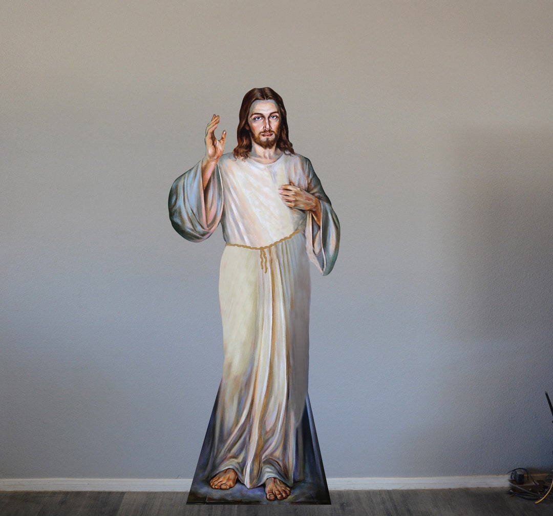 Custom Life Size Cardboard Cutout Jesus Prop With Easel on the Back Etsy