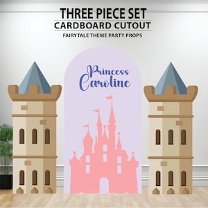 Castle Fairytale Three Piece Party Props with easels on the back so they will stand