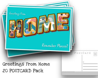 Dachshund Postcard Quarantine Pandemic Dog Postcard Greetings from My Couch Postcard Set of Postcards Stay Home Covid 19