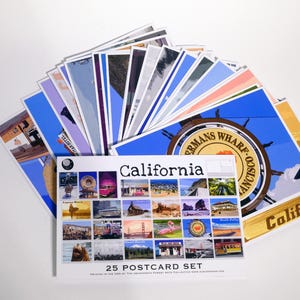 Set di cartoline della California - Set di 25 cartoline - Viaggi - Natura - Cartoline per scrapbooking