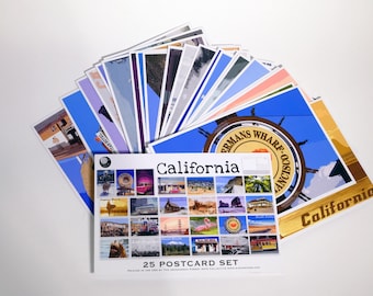 Postkaartenset Californië - Set van 25 ansichtkaarten - Reizen - Natuur - Postkaarten voor scrapbooking