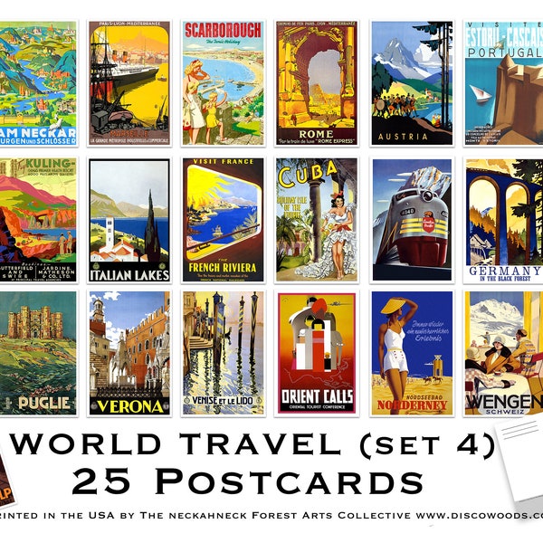 Travel Postcards Etsy