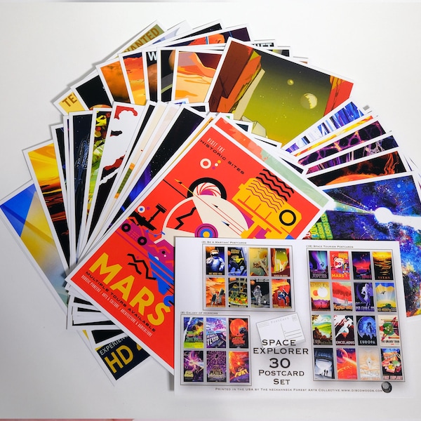 Postkaartenset NASA Space Tourism: Galaxy of Horrors, Mars Explorer (30 stuks)
