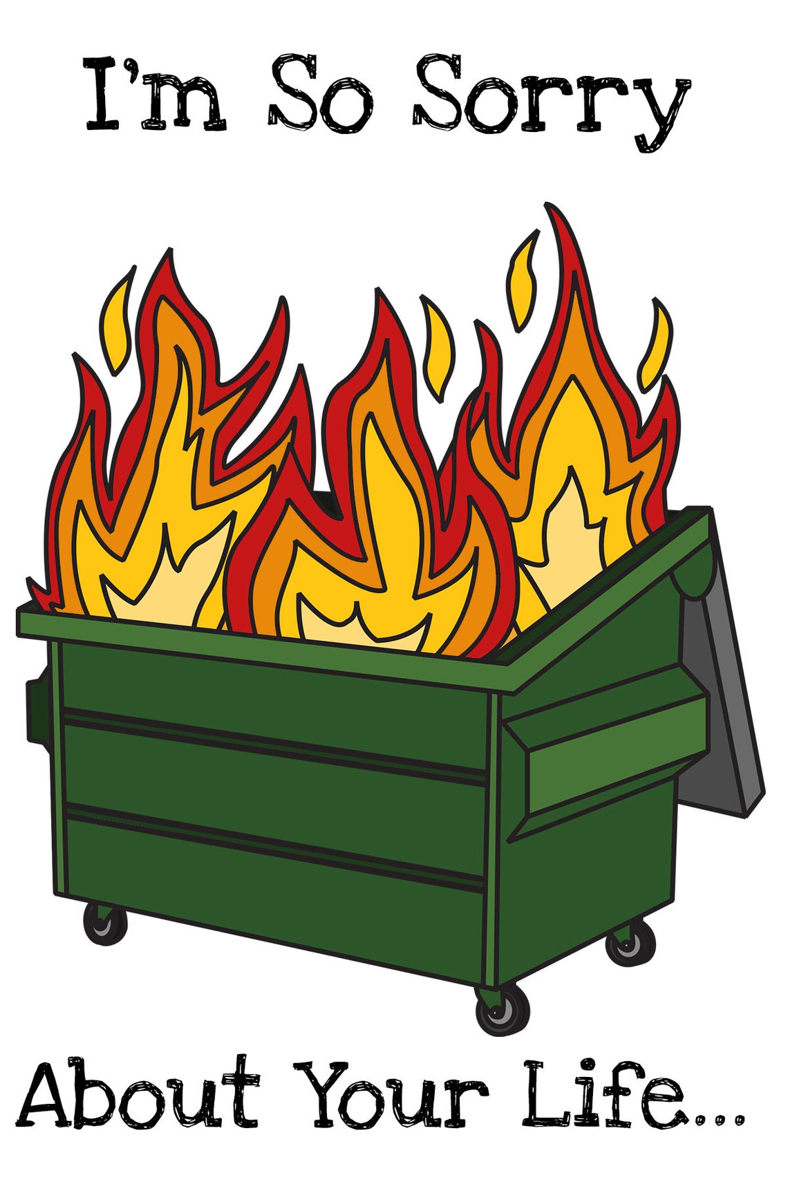 Dumpster Fire Postcards A Funny yet Apologetic Set of 10 Etsy