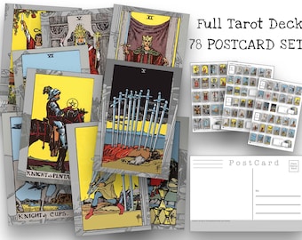 Tarot Postcard Set - Set of 78 Postcards - Every single tarot card as a post card
