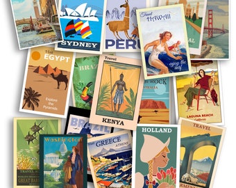 FUN FACTS Postcard Set Of 20. Post Card Varety Pack Wth Trva And