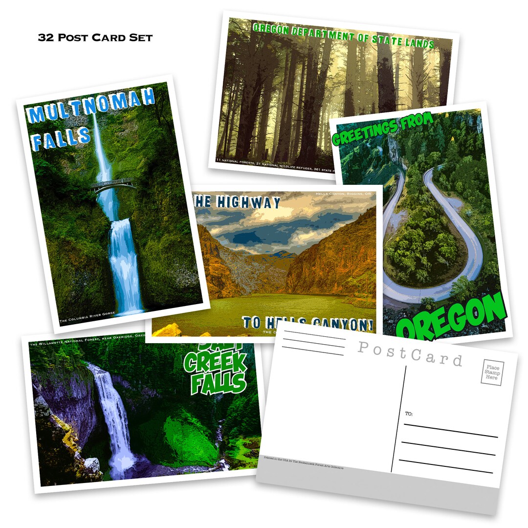 Oregon Postcard Set Set of 31 Postcards Vintage Nature - Etsy
