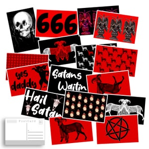 20 cartes postales sataniques de haute qualité à envoyer par la poste comme cartes postales ou à utiliser dans de l'art mural, des kits de collage ou pour la décoration intérieure