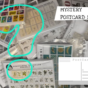 Conjunto de cartões postais MISTERIOSO - Um pacote misterioso de cartões postais da nossa loja - nem nós saberemos o que você receberá!