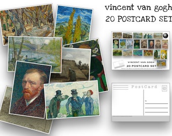 Van Gogh Postcard Set: Impressionist Art, Set of 20