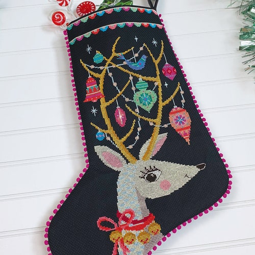 Oh What Fun Satsuma Street Cross Stitch Christmas Stocking Etsy
