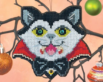 Vamp-purr - Satsuma Street Halloween Ornament pattern PDF - Instant download