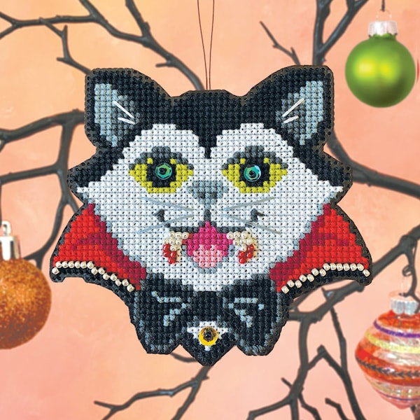 Vamp-purr - Satsuma Street Halloween Ornament pattern PDF - Instant download