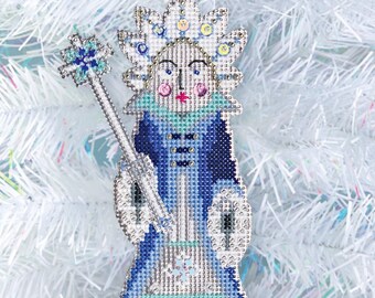 Snow Queen - Satsuma Street - Nutcracker Ballet Ornament cross stitch pattern PDF - Instant download