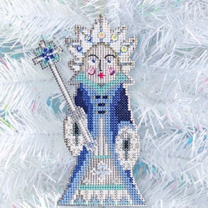 Snow Queen - Satsuma Street - Nutcracker Ballet Ornament cross stitch pattern PDF - Instant download