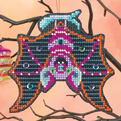 Mister Cat Satsuma Street Halloween Ornament Cross Stitch Etsy