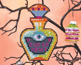 Eye of Newt - Satsuma Street - Halloween Ornament cross stitch pattern PDF - Instant download