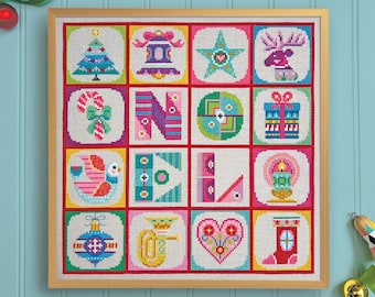 Noel Sampler - Satsuma Street - Christmas digital cross stitch pattern