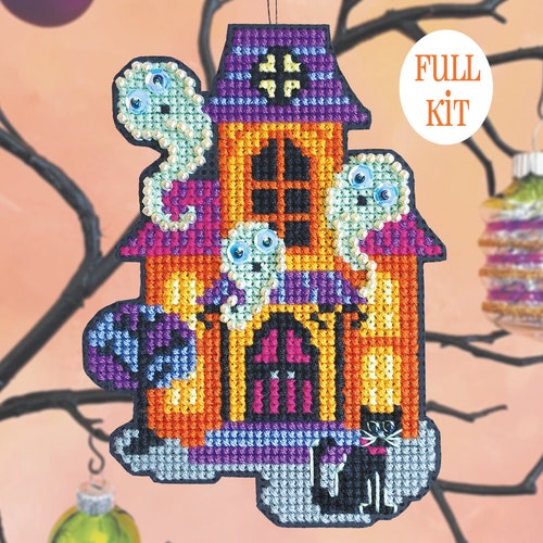 KIT Mister Cat Satsuma Street Halloween Ornament Cross Etsy