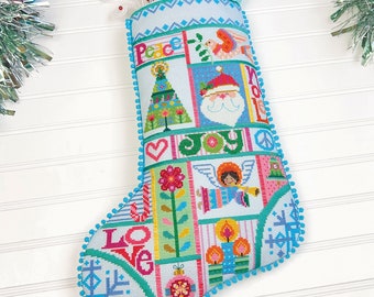 Oh What Fun! - printed version - Satsuma Street cross stitch Christmas stocking pattern