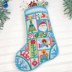 Oh What Fun! - printed version - Satsuma Street cross stitch Christmas stocking pattern