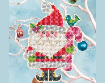 Candy Claus - Satsuma Street - Christmas ornament cross stitch pattern PDF - Instant download