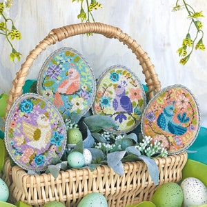 Oology - Printed version - Satsuma Street cross stitch Easter eggs pattern