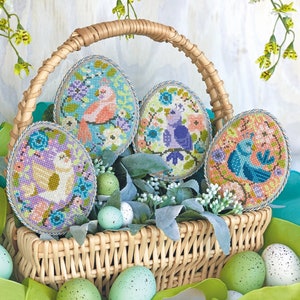 Oology - Satsuma Street cross stitch Easter eggs pattern - Instant download PDF
