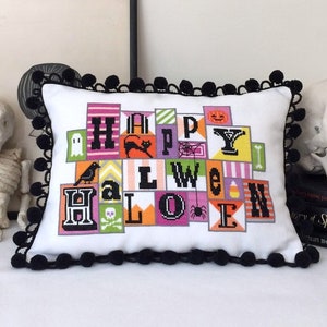 Happy Halloween - printed version - Satsuma Street modern cross stitch pattern