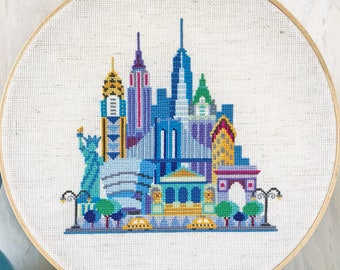 Pretty Little New York - Satsuma Street Modern Cross stitch pattern PDF - Instant download