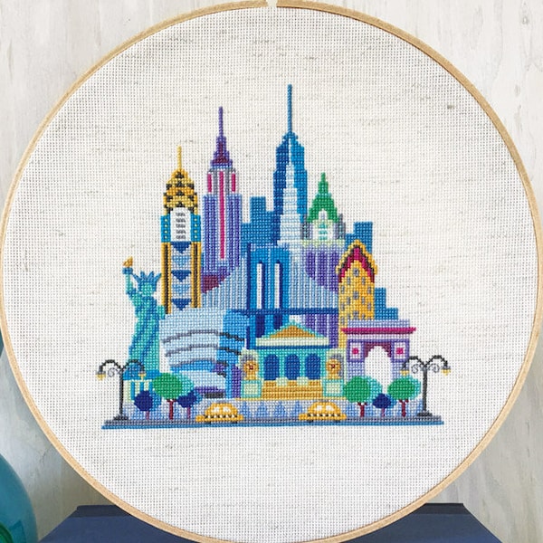 Pretty Little New York - Satsuma Street Modern Cross stitch pattern PDF - Instant download