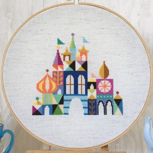 Pretty Little City Colorful Castle Satsuma Street Cross stitch pattern PDF Instant download image 1