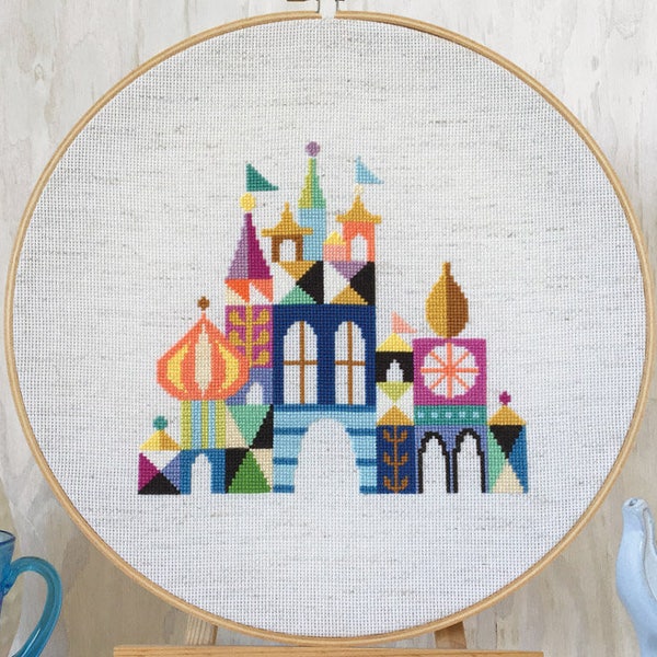 Pretty Little City - Colorful Castle - Satsuma Street Cross stitch pattern PDF - Instant download
