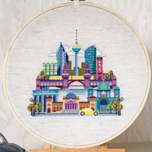 Pretty Little Berlin - Satsuma Street Modern Cross Stitch Pattern PDF - Instant download