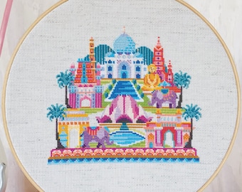 Pretty Little India - Satsuma Street Modern Cross Stitch Pattern PDF - Instant download