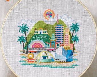 Pretty Little Los Angeles - Satsuma Street Modern Cross Stitch Pattern PDF - Instant download