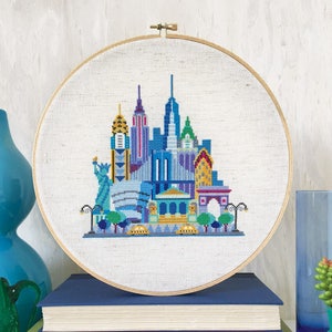 Pretty Little New York printed version Satsuma Street Modern Cross stitch pattern imagem 1