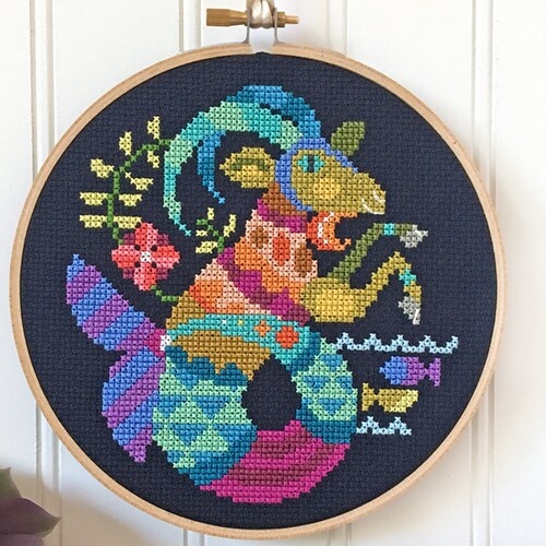 Capricorn Zodiac Sign Satsuma Street Modern Cross Stitch Etsy