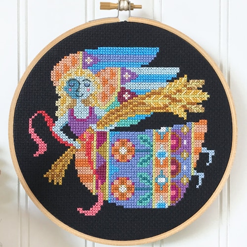 Capricorn Zodiac Sign Satsuma Street Modern Cross Stitch Etsy