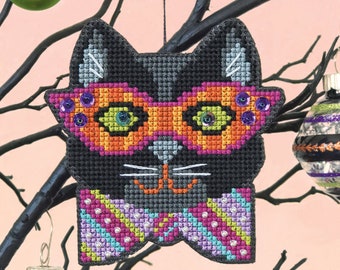 Mister Cat - Satsuma Street - Halloween Ornament cross stitch pattern PDF - Instant download